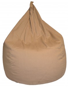 Pouf poire adulte beige écru